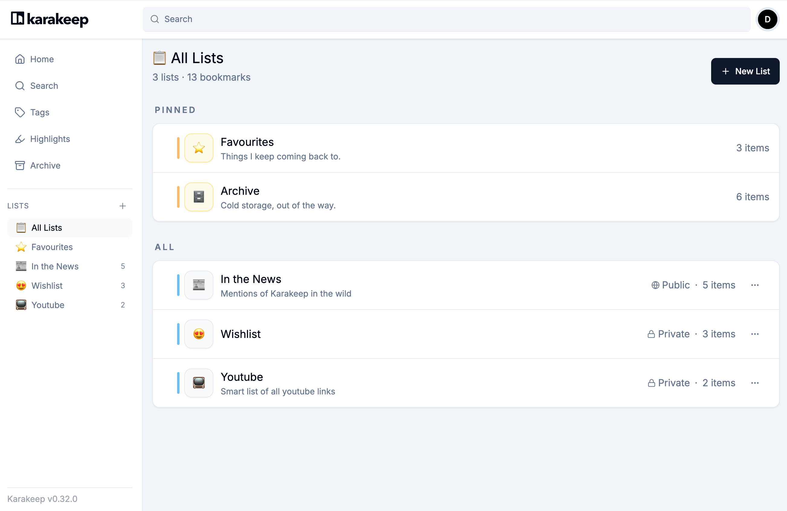 All Lists